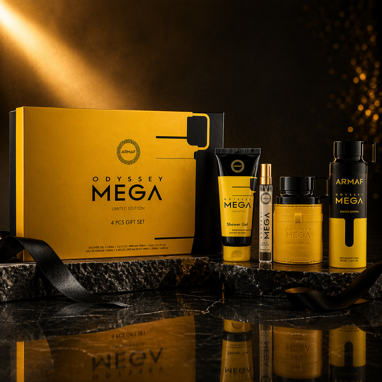 ARMAF Odyssey Mega Limited Edition Gift Set for Men – 4 Piece Collection
