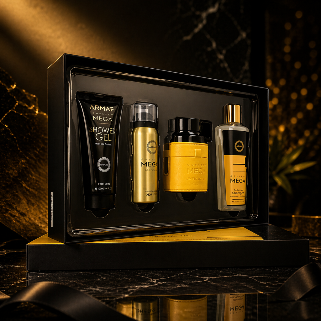 ARMAF Odyssey Mega Limited Edition Gift Set for Men – 4 Piece Collection