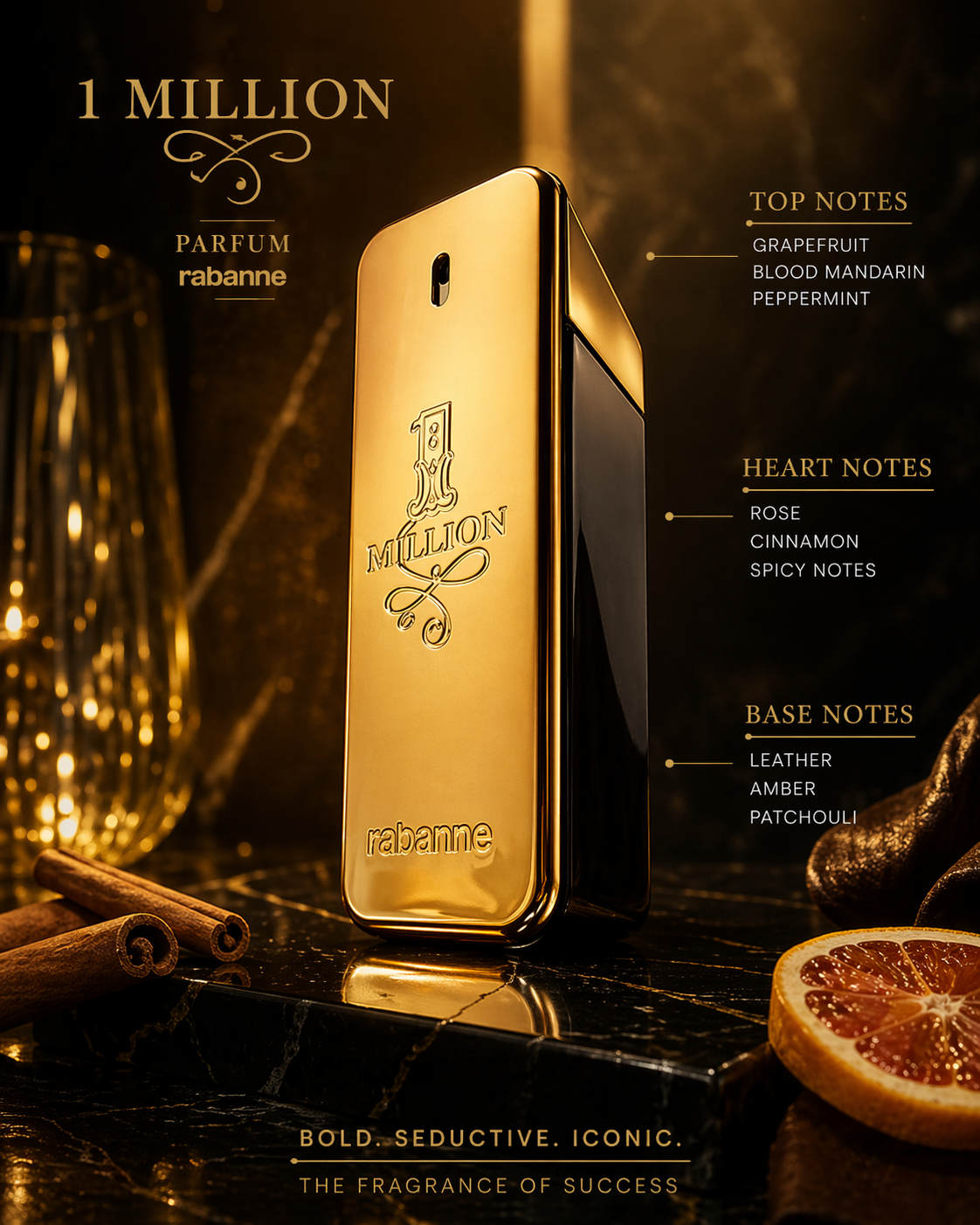 Rabanne 1 Million Parfum – 100 ml / 3.4 FL. OZ.