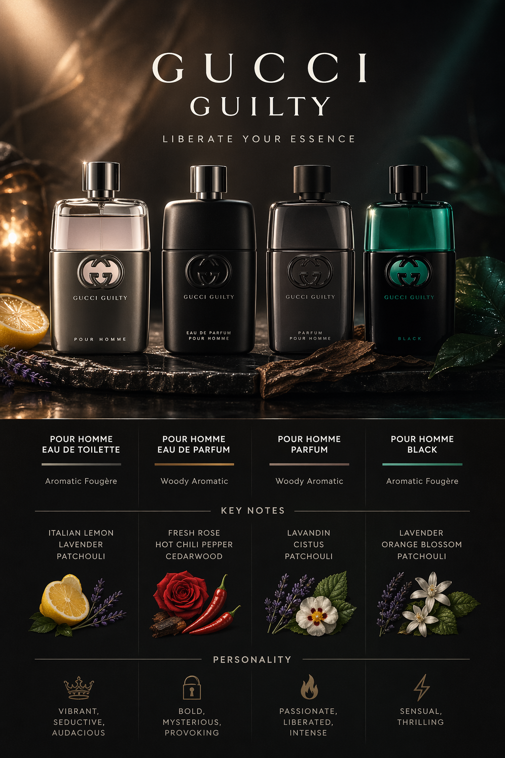 GUCCI GUILTY POUR HOMME COLLECTION
